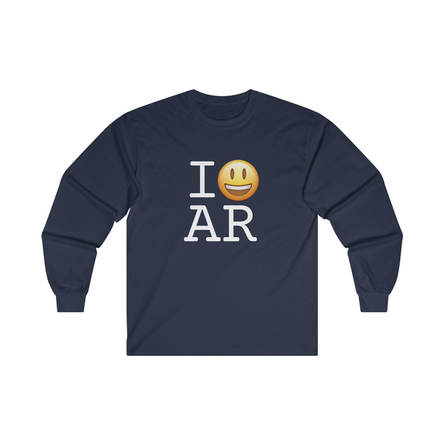 "I'm Happy about Arkansas" Long Sleeve Shirt