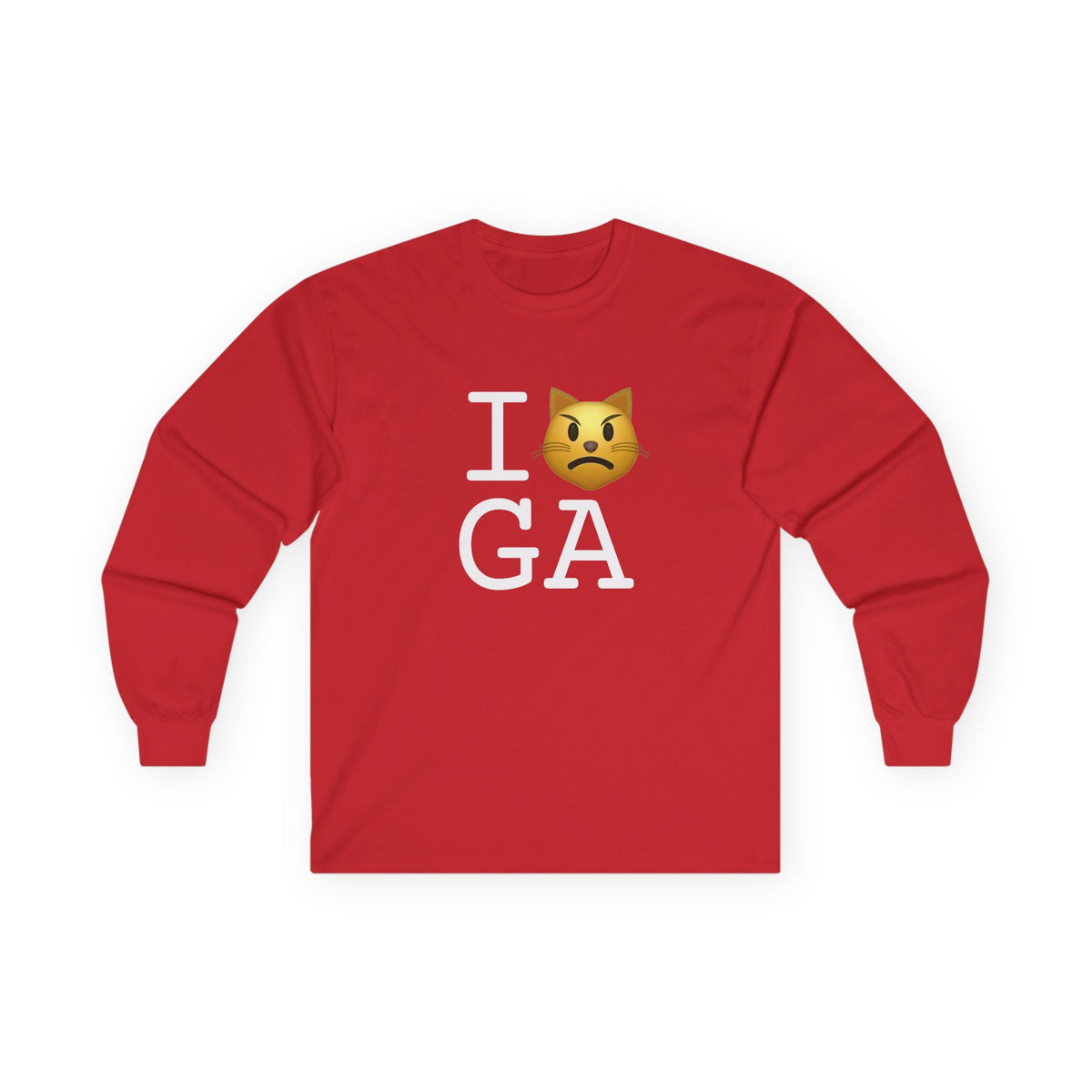 "I'm a Pouting Cat about Georgia" Long Sleeve Shirt