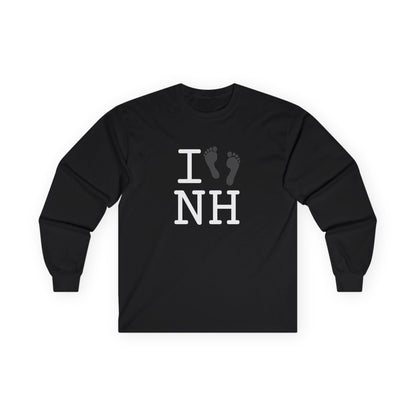 "I leave Footsteps in New Hampshire" Long Sleeve Shirt