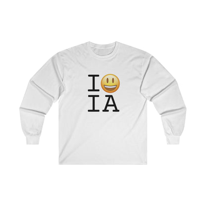 "I'm Happy about Iowa" Long Sleeve Shirt