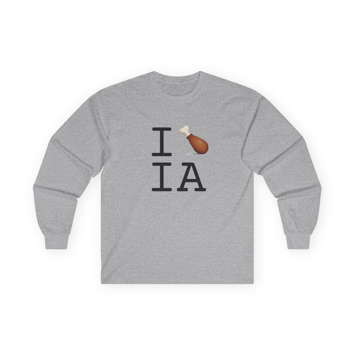 "I Chicken Drumstick Iowa" Long Sleeve Shirt