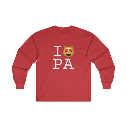 "I'm a Cat that Loves Pennsylvania" Long Sleeve Shirt