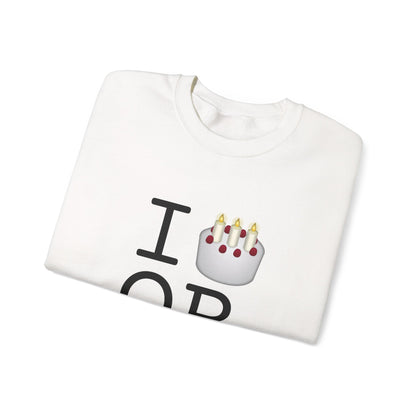 "I Birthday Cake Oregon" Sweatshirt