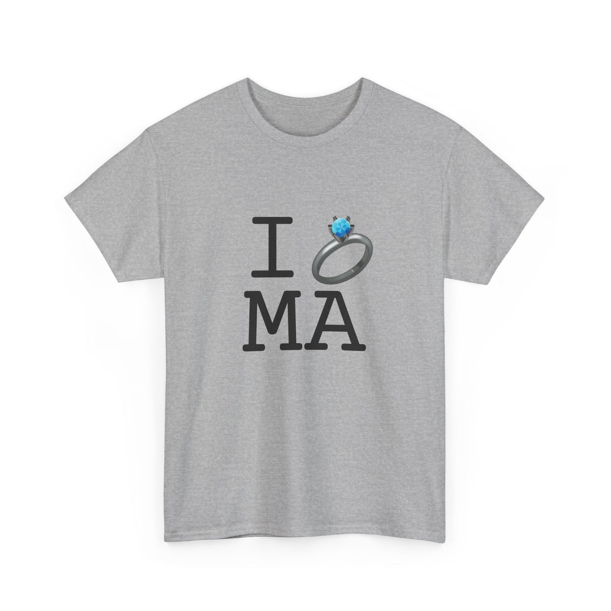 "I'm Married to (Diamond Ring) Massachusetts" Tee