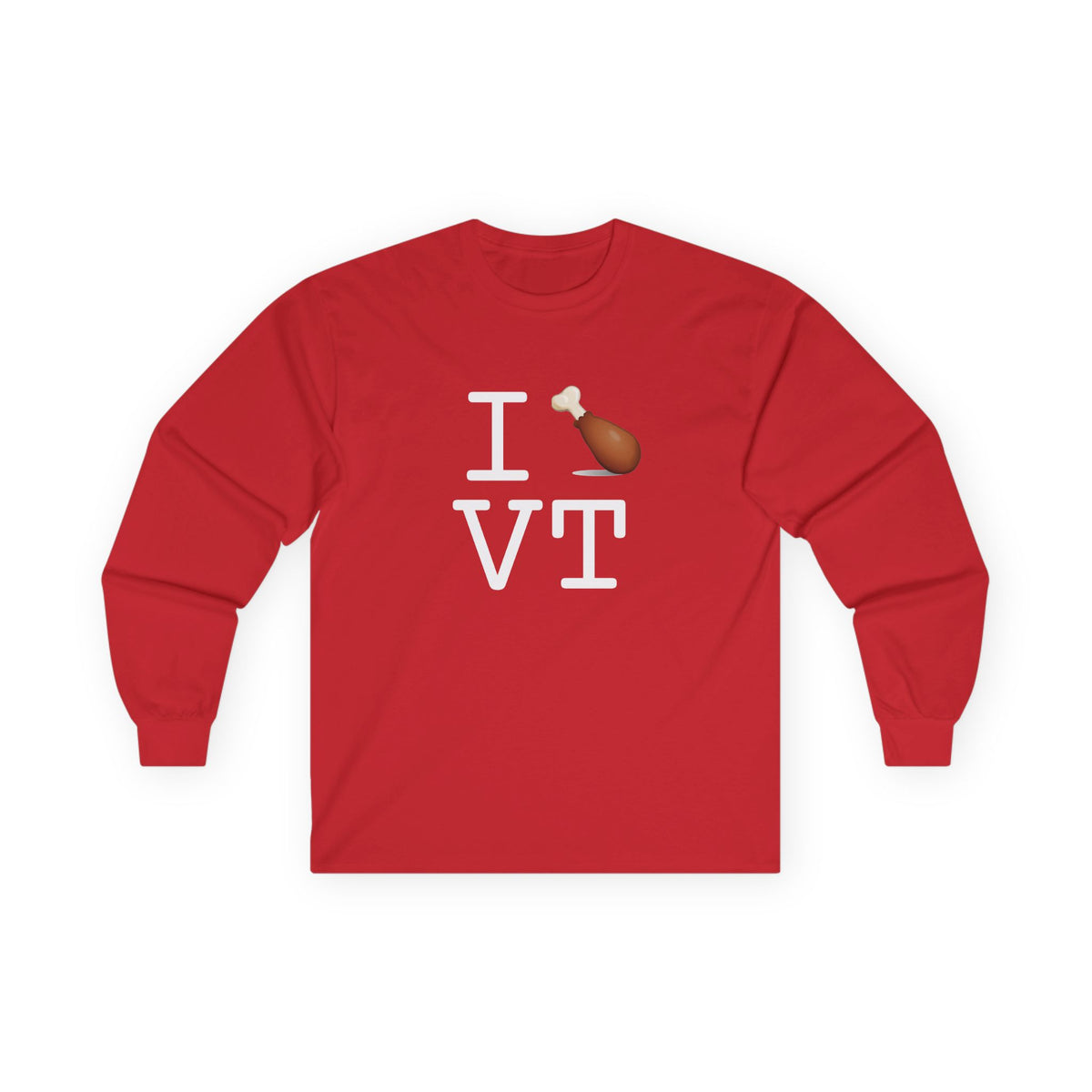 "I Chicken Drumstick Vermont" Long Sleeve Shirt