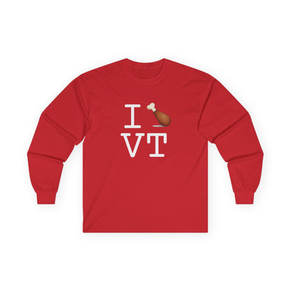 "I Chicken Drumstick Vermont" Long Sleeve Shirt