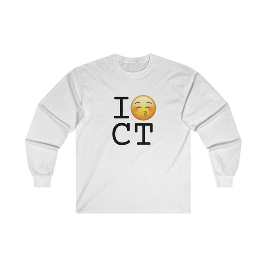 "I Kiss Connecticut" Long Sleeve Shirt