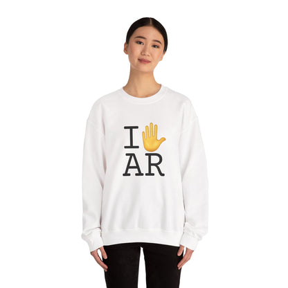 "I Stop (Raised Hand) Arkansas" Sweatshirt