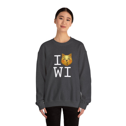 "I'm a Kissing Cat toward Wisconsin" Sweatshirt