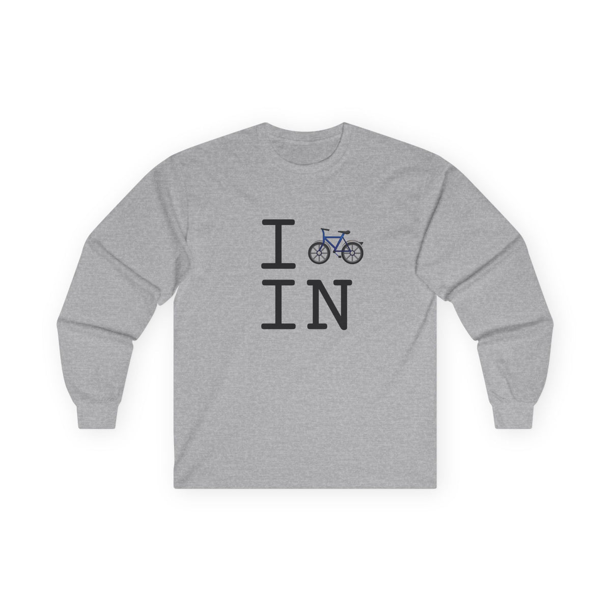 "I Bicycle Indiana" Long Sleeve Shirt
