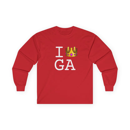 "I'm Royalty (Wear a Crown) in Georgia" Long Sleeve Shirt