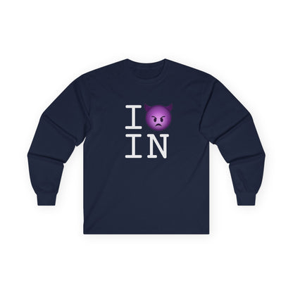 "I'm an Angry Devil about Indiana" Long Sleeve Shirt