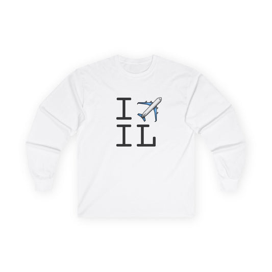 "I Fly Over Illinois" Long Sleeve Shirt