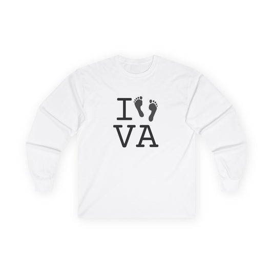 "I leave Footsteps in Virginia" Long Sleeve Shirt