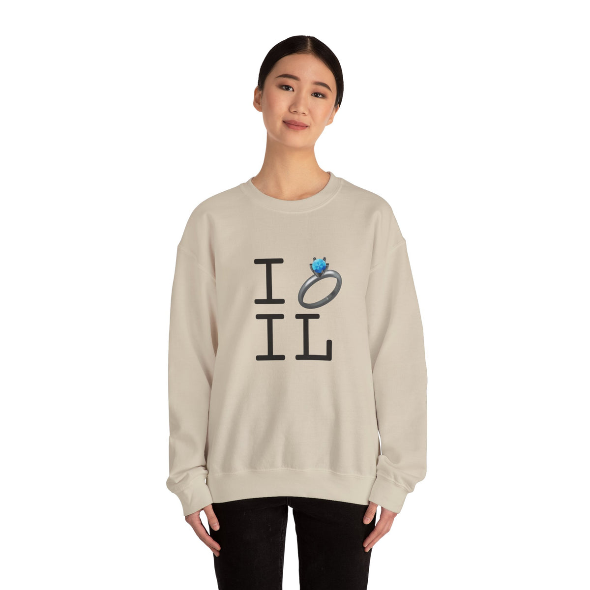 "I'm Married to (Diamond Ring) Illinois" Sweatshirt