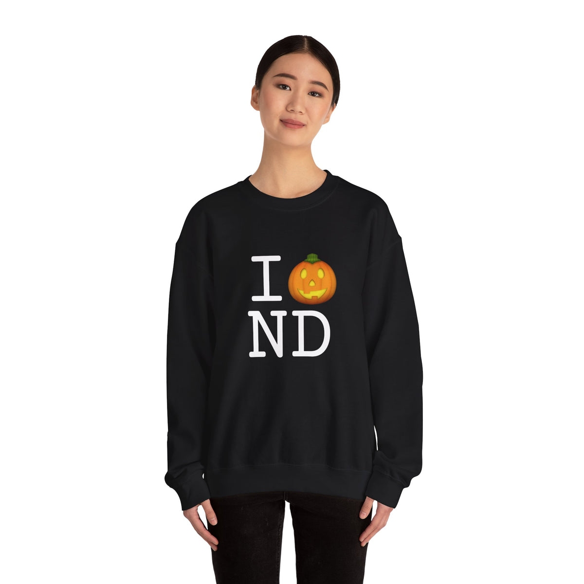 "I Jack-O-Lantern (Pumpkin) North Dakota" Sweatshirt