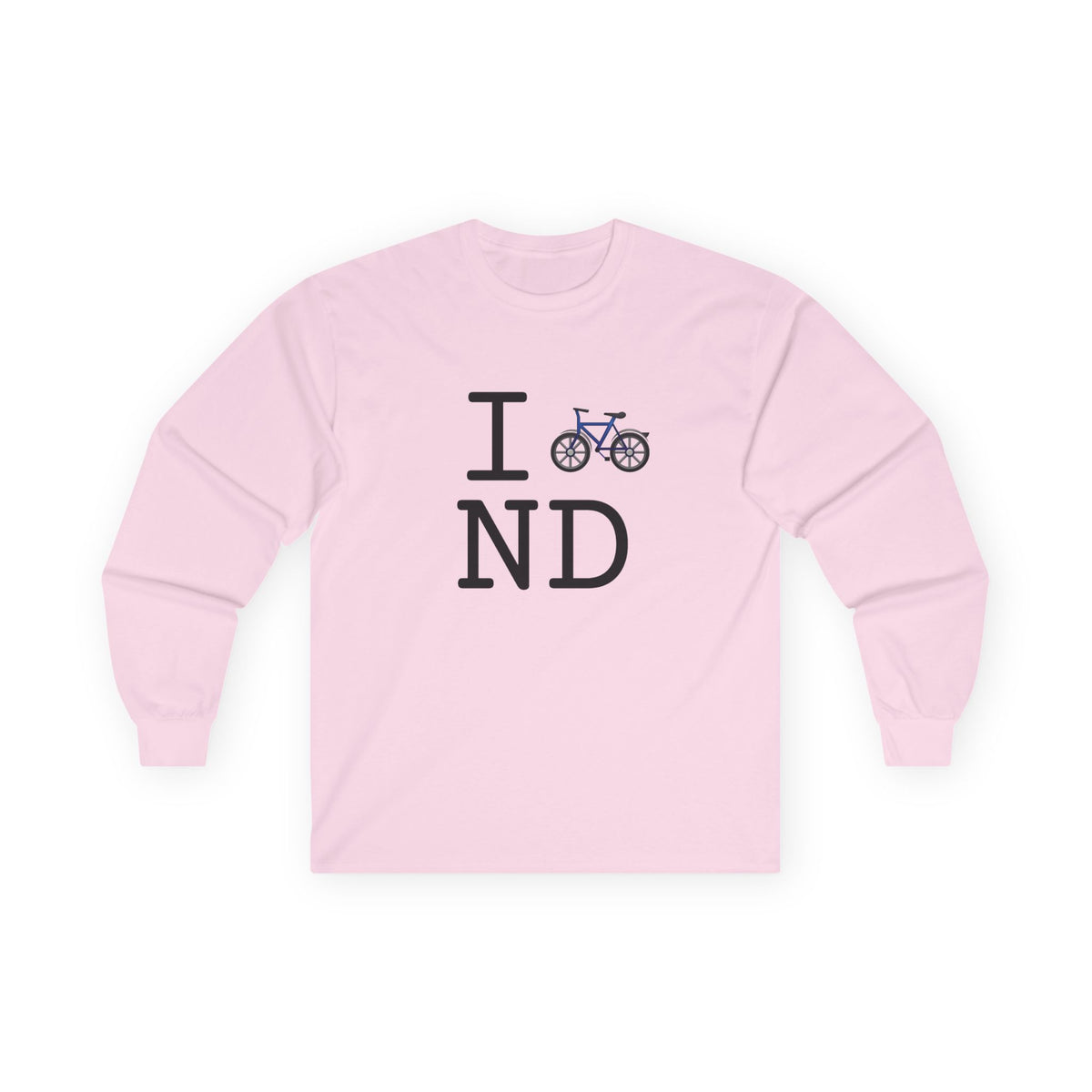 "I Bicycle North Dakota" Long Sleeve Shirt