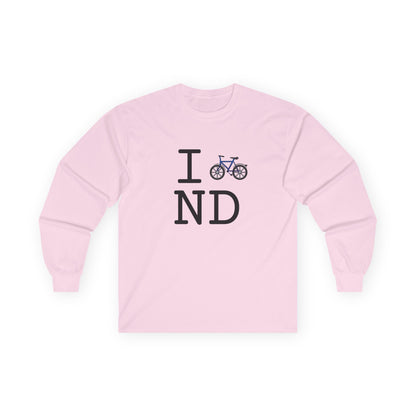 "I Bicycle North Dakota" Long Sleeve Shirt