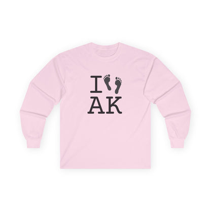 "I leave Footsteps in Alaska" Long Sleeve Shirt