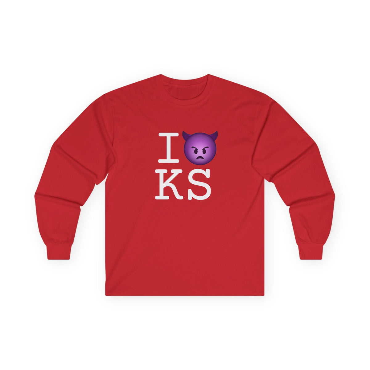 "I'm an Angry Devil about Kansas" Long Sleeve Shirt