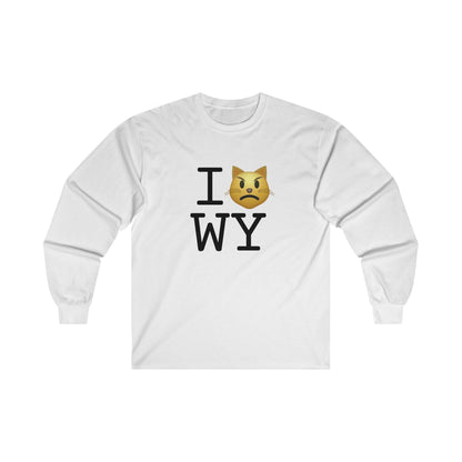 "I'm an Angry Cat about Wyoming" Long Sleeve Shirt