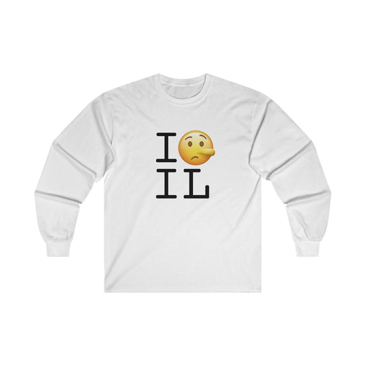 "I Lie about Illinois" Long Sleeve Shirt