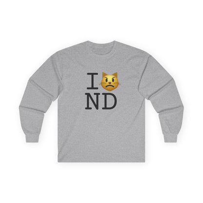 "I'm a Pouting Cat about North Dakota" Long Sleeve Shirt