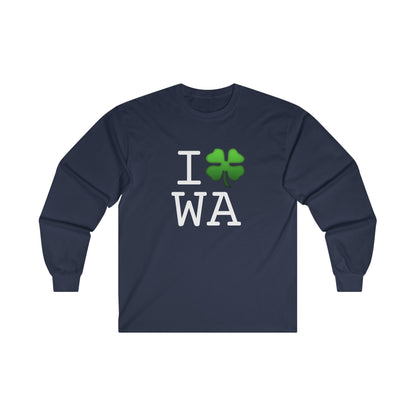 "I'm Lucky (Clover) in Washington" Long Sleeve Shirt