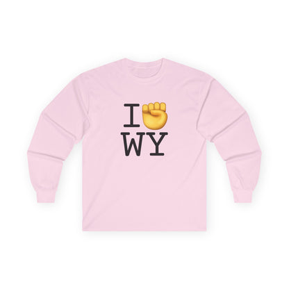 "I Raise my Fist with Wyoming" Long Sleeve Shirt