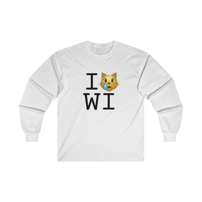 "I'm a Crying Cat about Wisconsin" Long Sleeve Shirt