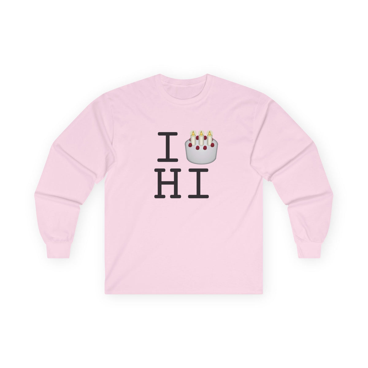 "I Birthday Cake Hawaii" Long Sleeve Shirt