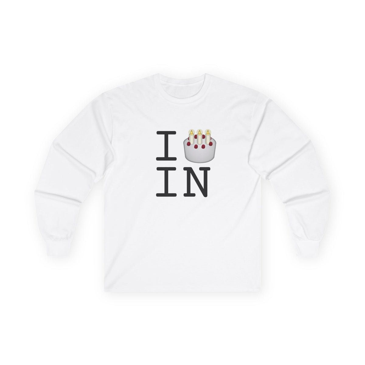 "I Birthday Cake Indiana" Long Sleeve Shirt