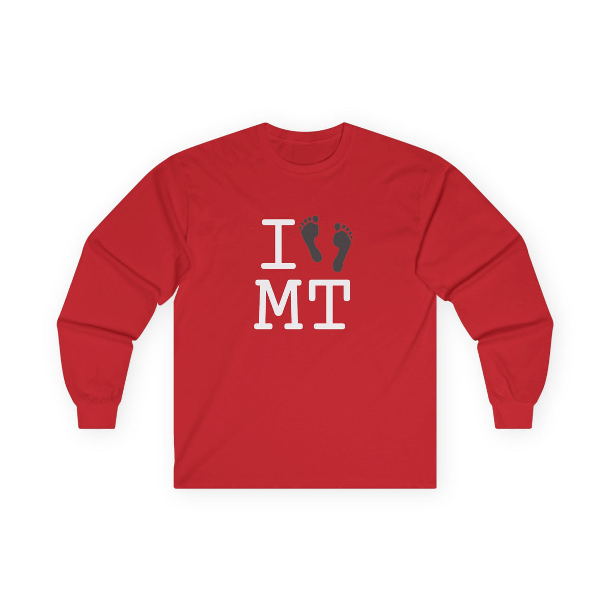 "I leave Footsteps in Montana" Long Sleeve Shirt