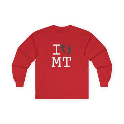 "I leave Footsteps in Montana" Long Sleeve Shirt