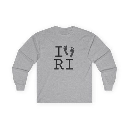 "I leave Footsteps in Rhode Island" Long Sleeve Shirt
