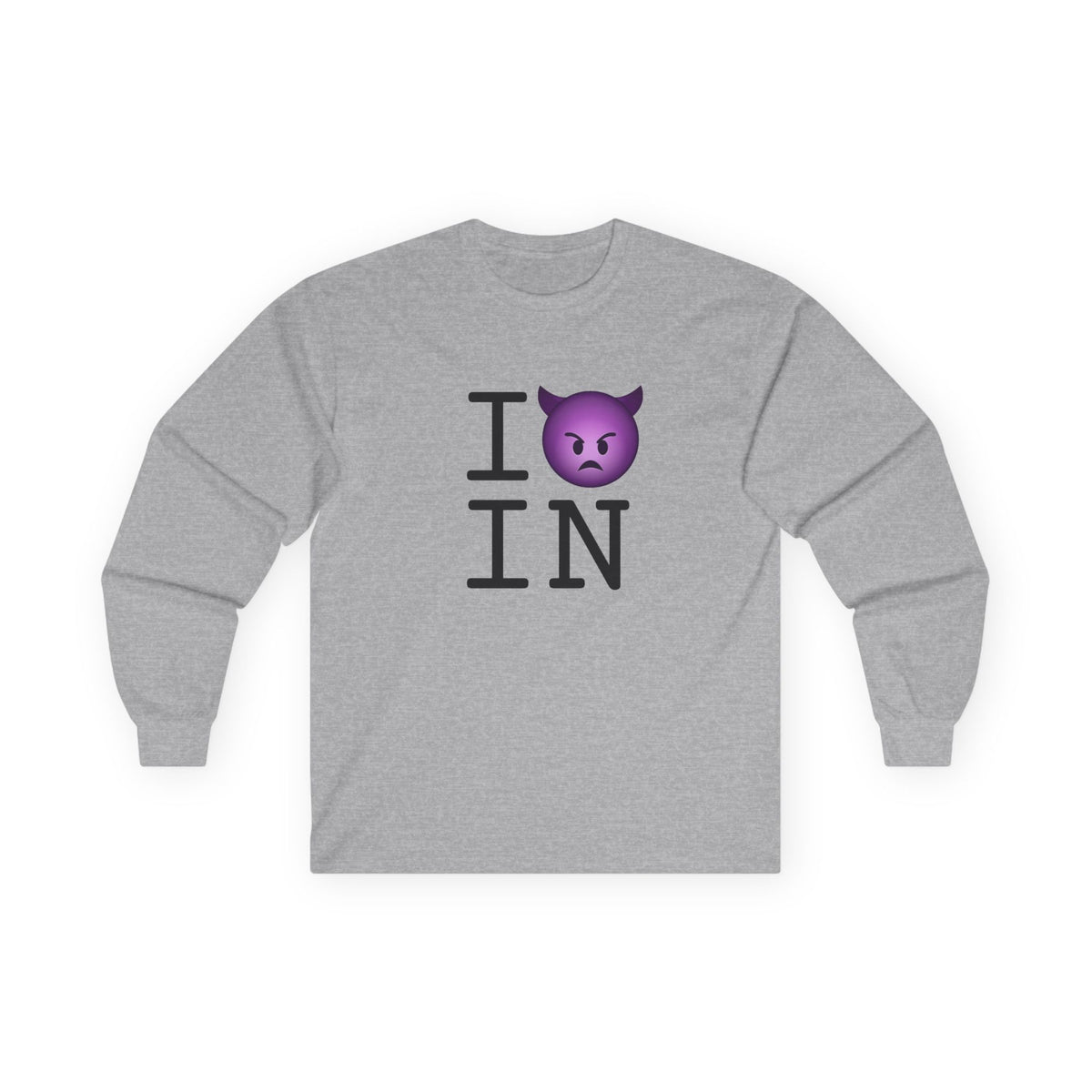"I'm an Angry Devil about Indiana" Long Sleeve Shirt