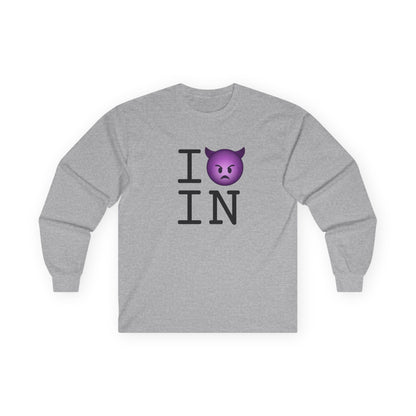 "I'm an Angry Devil about Indiana" Long Sleeve Shirt