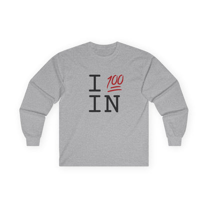 "I Keep it 100 in Indiana" Long Sleeve Shirt