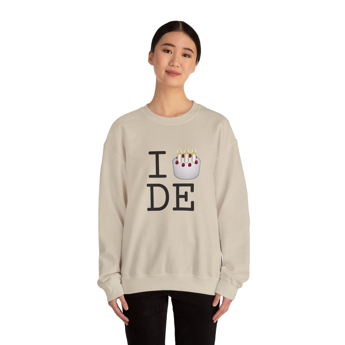 "I Birthday Cake Delaware" Sweatshirt