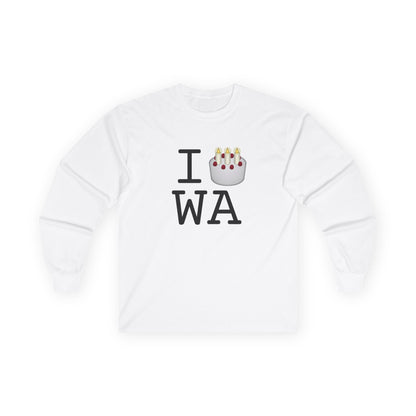 "I Birthday Cake Washington" Long Sleeve Shirt