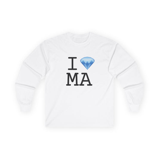 "I Diamond Massachusetts" Long Sleeve Shirt