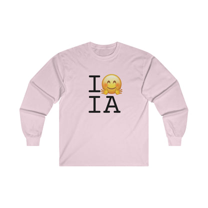 "I Hug Iowa" Long Sleeve Shirt