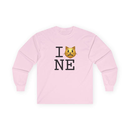 "I'm a Pouting Cat about Nebraska" Long Sleeve Shirt