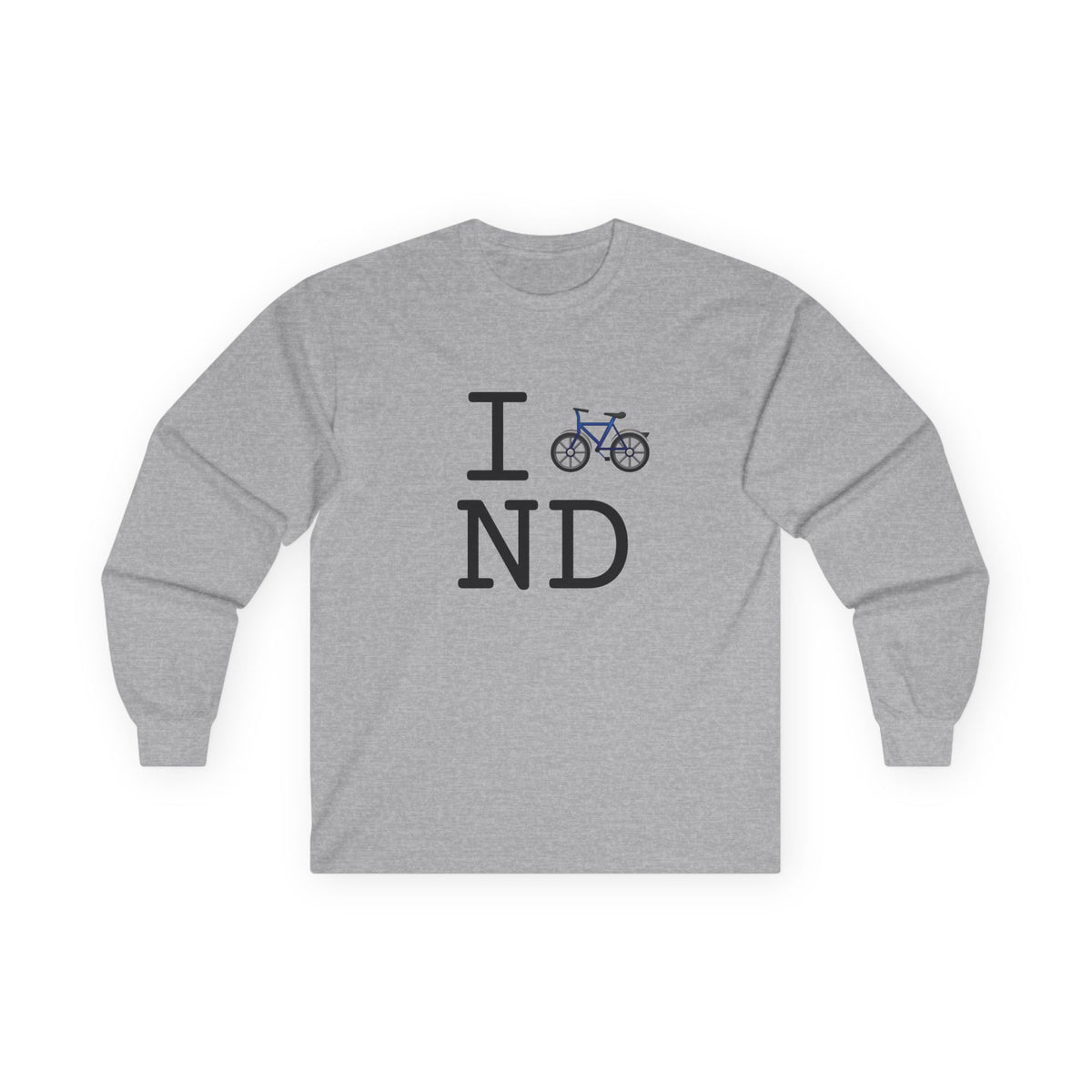 "I Bicycle North Dakota" Long Sleeve Shirt