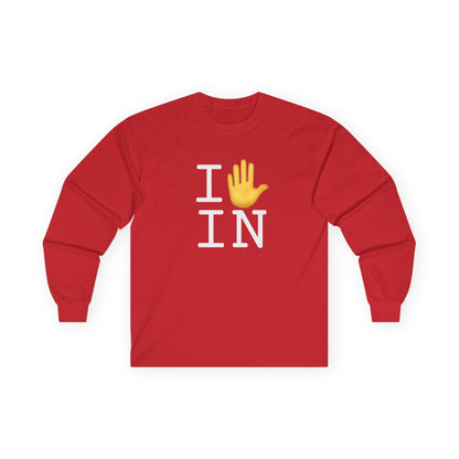 "I Stop (Raised Hand) Indiana" Long Sleeve Shirt