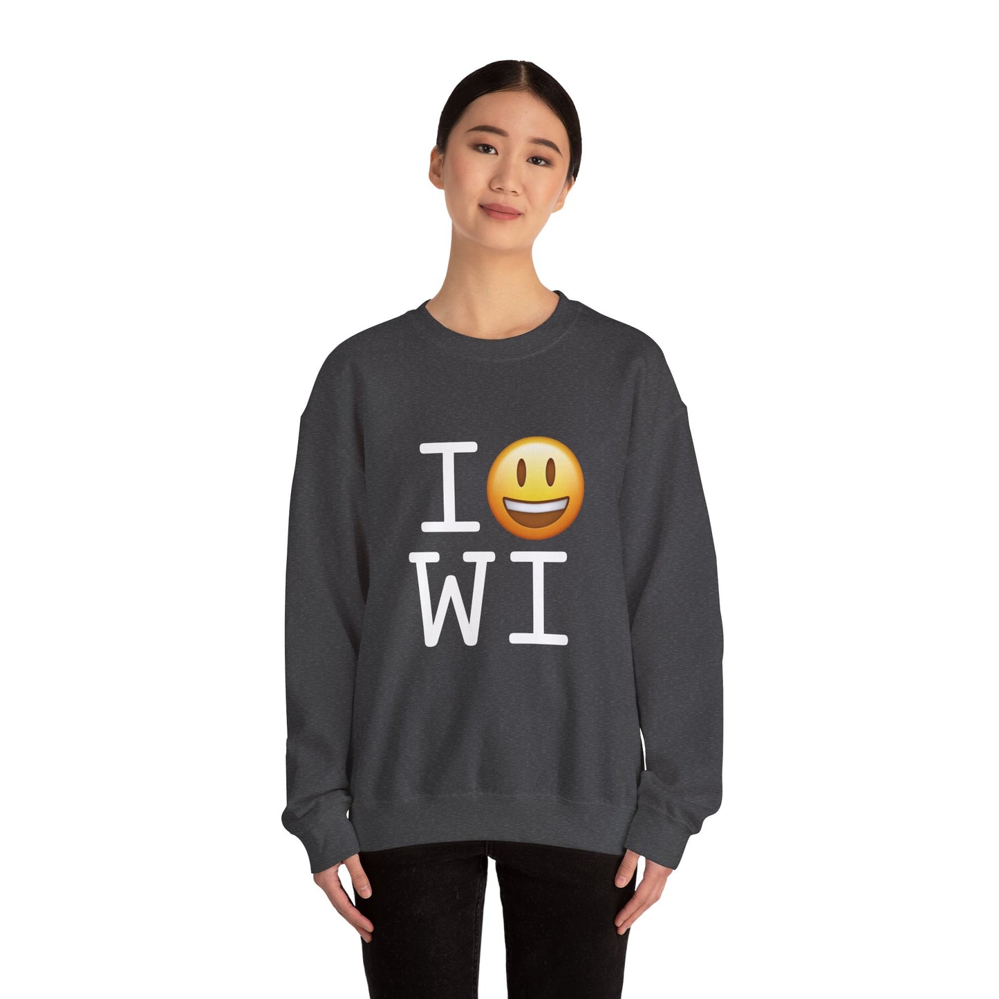 "I'm Happy about Wisconsin" Sweatshirt