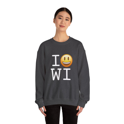 "I'm Happy about Wisconsin" Sweatshirt