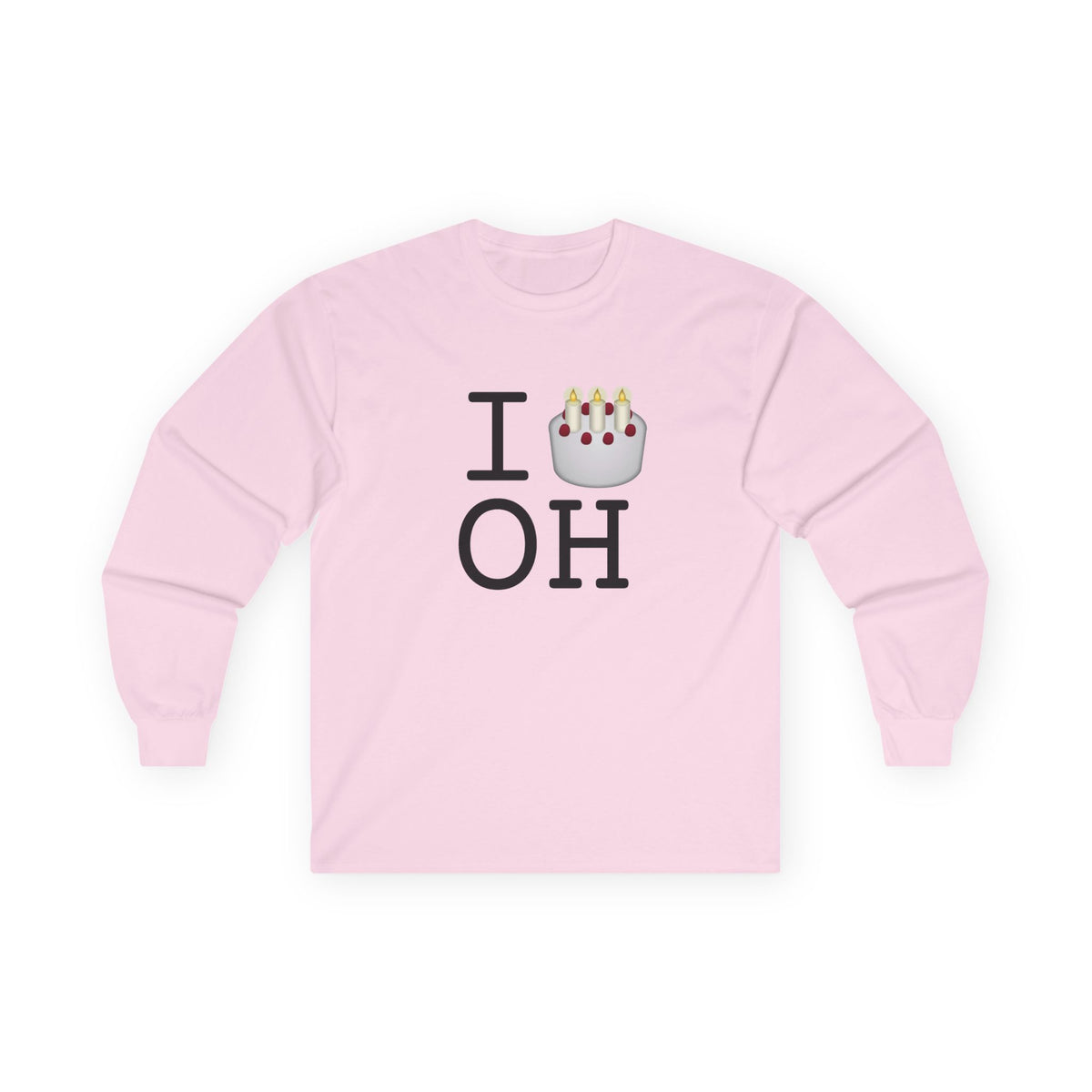 "I Birthday Cake Ohio" Long Sleeve Shirt