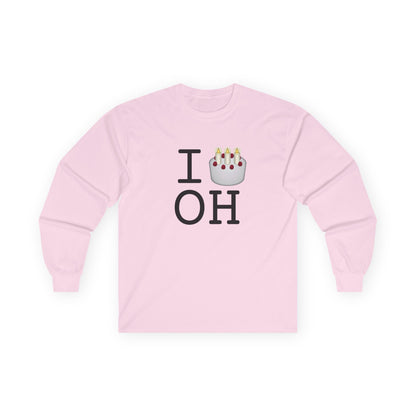 "I Birthday Cake Ohio" Long Sleeve Shirt