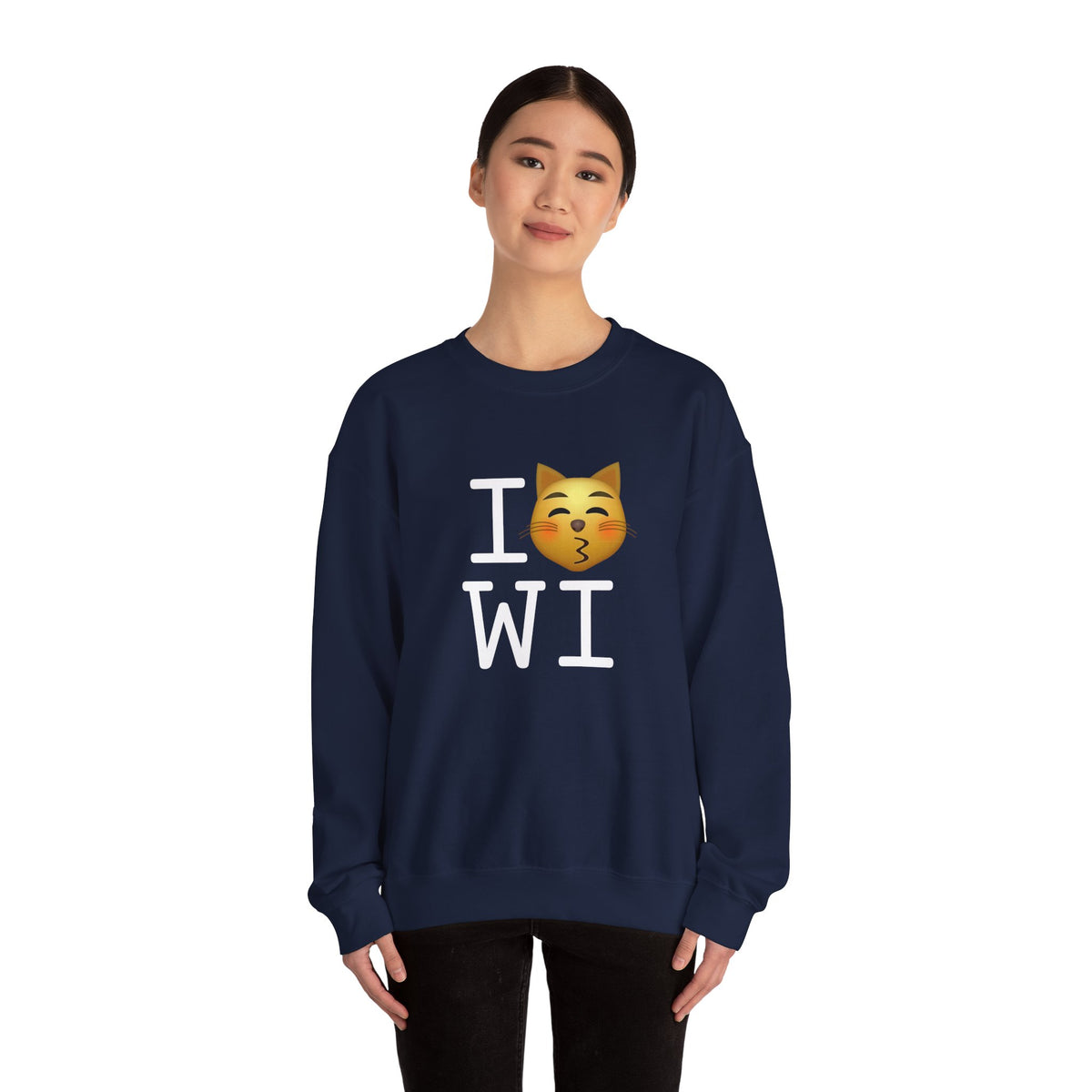 "I'm a Kissing Cat toward Wisconsin" Sweatshirt